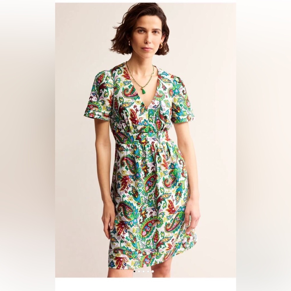 Boden Multicolor Paisley Midi Dress